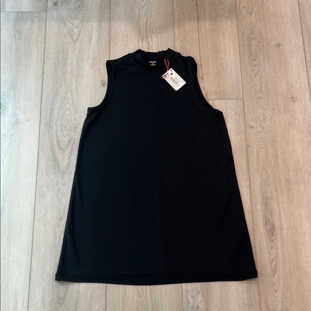 Superdry Black Sleeveless A-Line Mini Dress Size 10 Minimalist Clean Girl